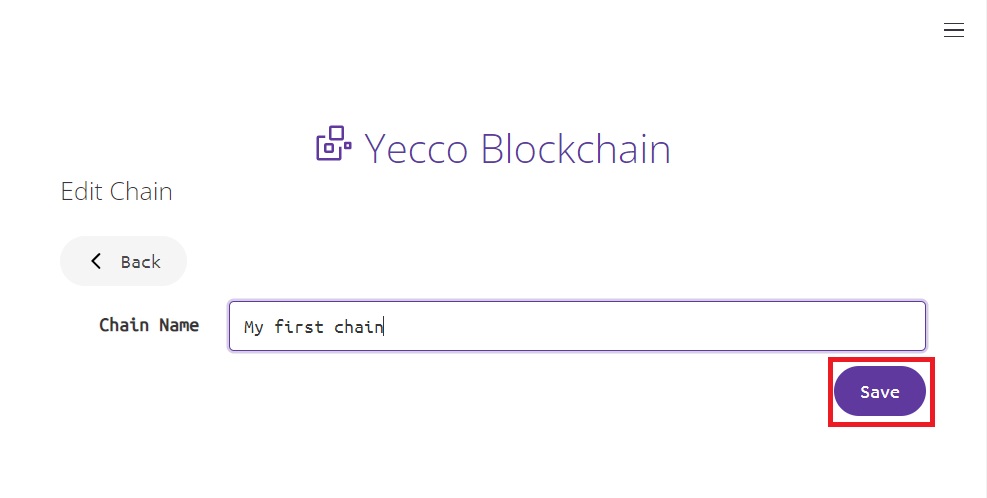 Give your chain a name